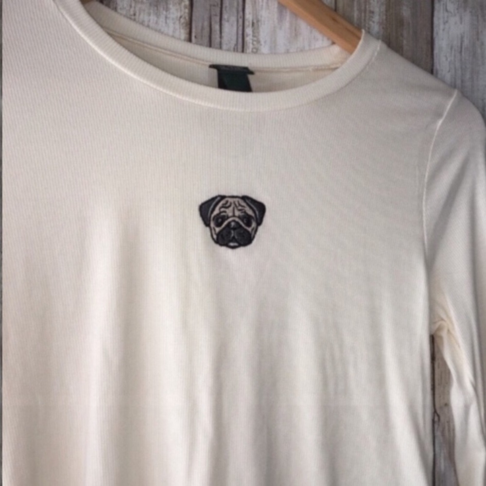 NWT Wild Fable Pug Cream Long Sleeve - Picture 2 of 5